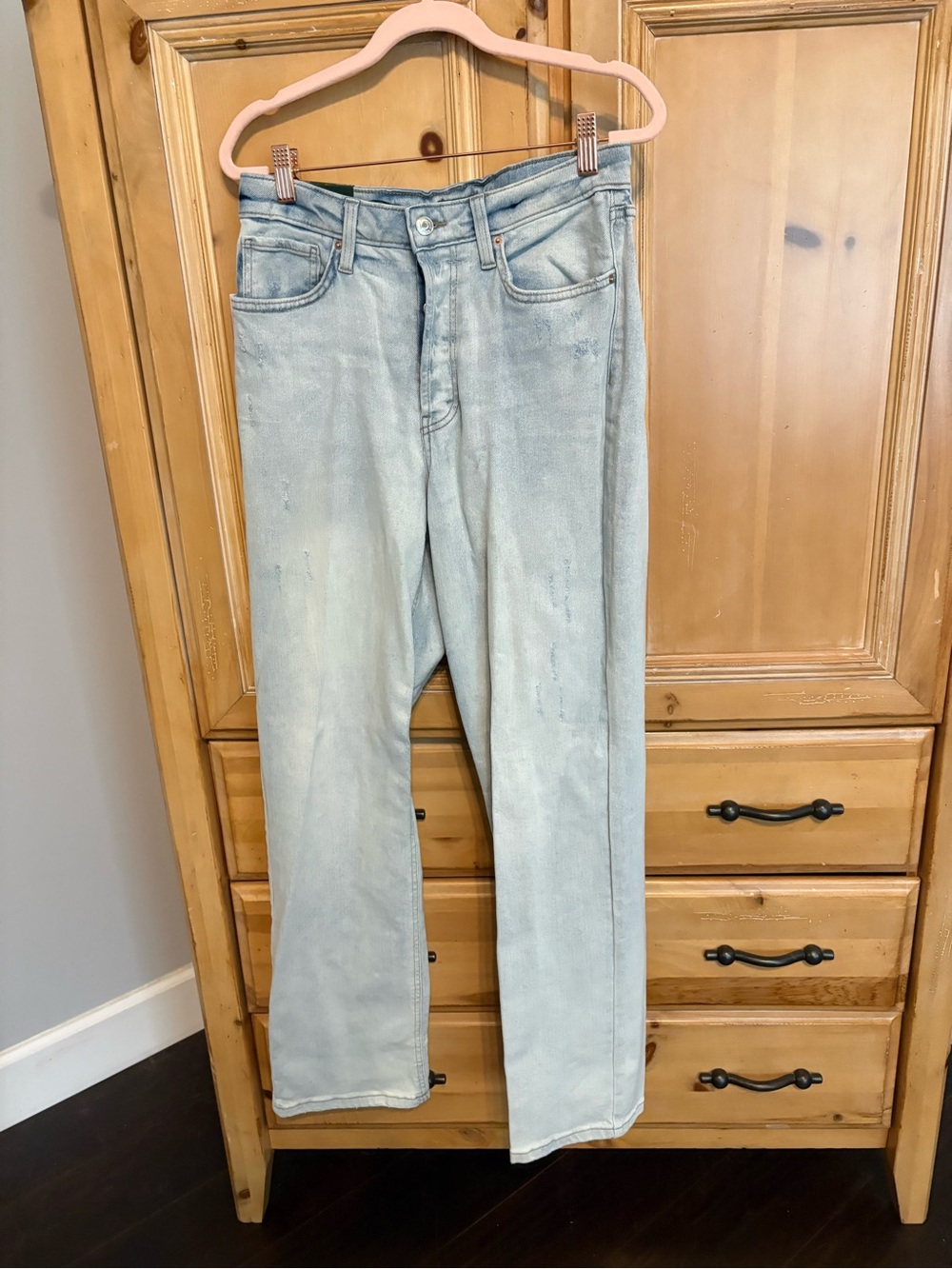 Wild Fable Super High-Rise Straight Jeans Size 8 Light Wash Button Fly NWT